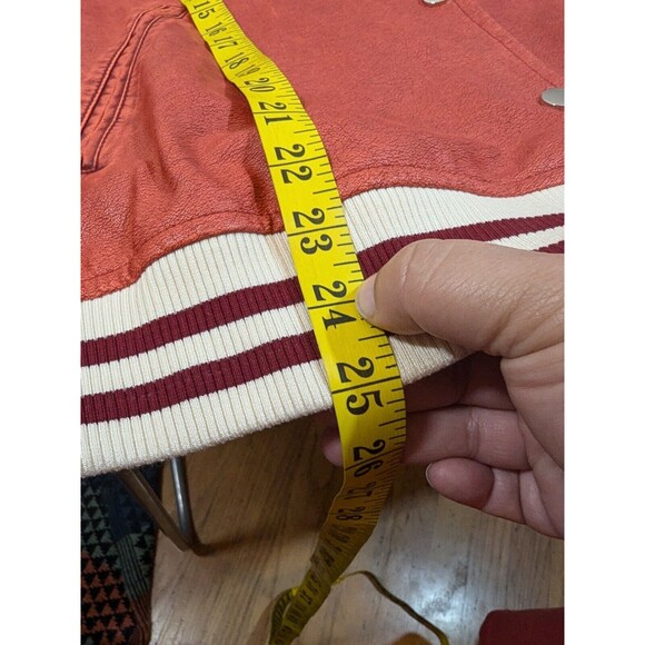 Fashion Nova Women's Cheer You On Varsity Bomber Jacket Red Plus 1x Curve [C03] - Picture 9 of 9